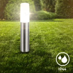 Lámpara LED con pica 3925032 12 V, kit de inicio 3x, acero inoxidable, Ø 4 cm
