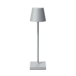 Lámpara LED de mesa con batería Nuindie pocket, gris, IP54, atenuable
