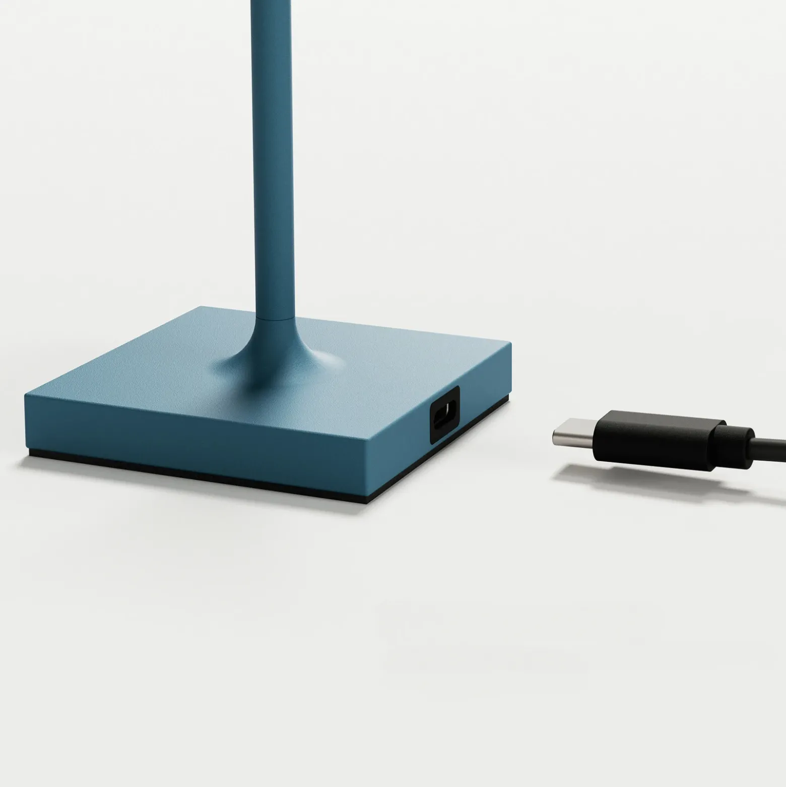 Lámpara LED de mesa con batería Nuindie pocket, azul, IP54, atenuable
