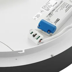 Lámpara LED de techo Arcchio Aleksi, Ø 60 cm, negra, metal, CCT