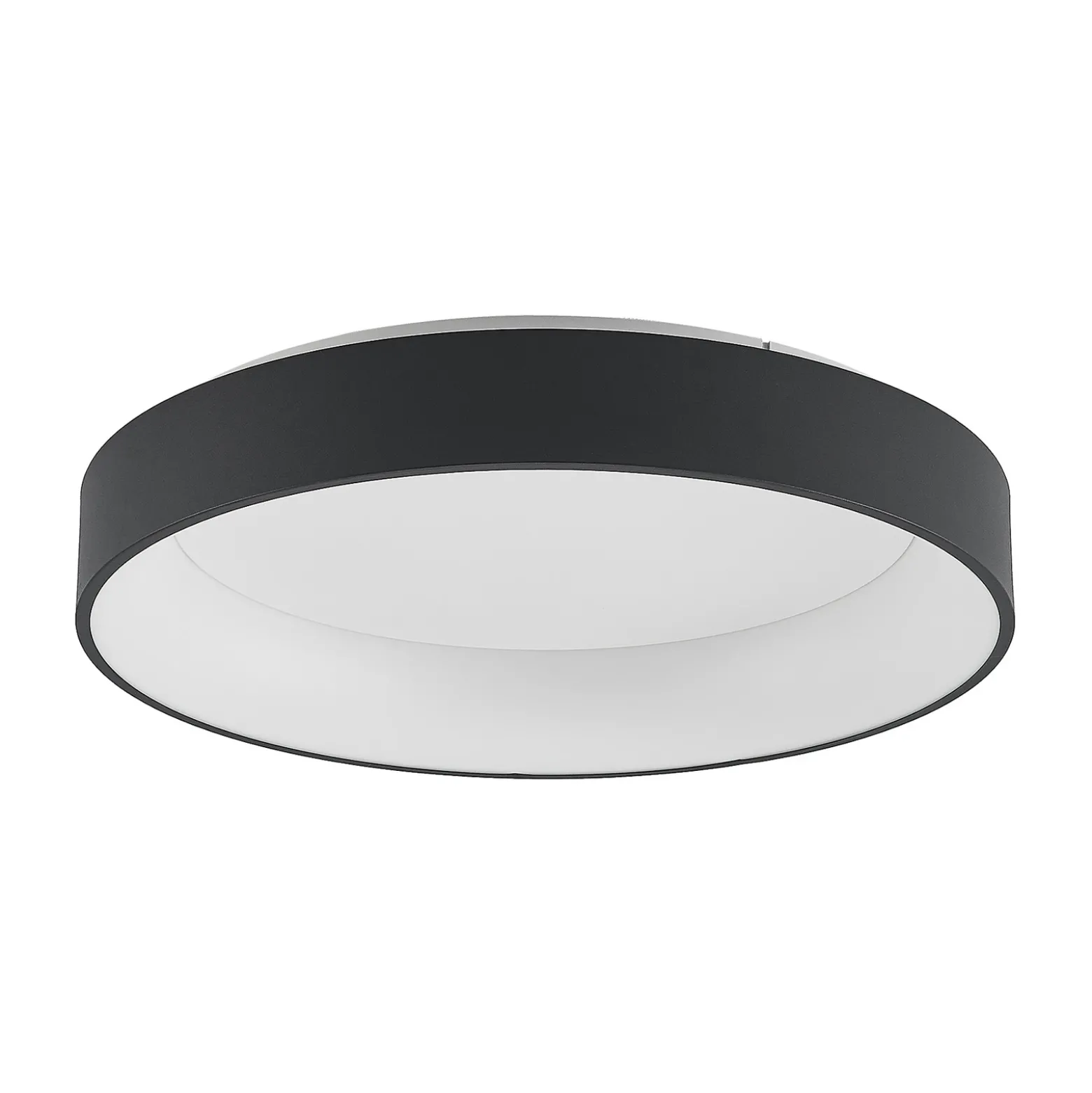 Lámpara LED de techo Arcchio Aleksi, Ø 60 cm, negra, metal, CCT