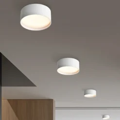 Lámpara LED de techo CMD 9194, Ø 15 cm, blanco, IP44, metal