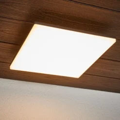 Lámpara LED de techo Henni, IP65, sensor, 30x30 cm, antracita