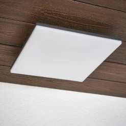 Lámpara LED de techo Henni, IP65, sensor, 30x30 cm, antracita