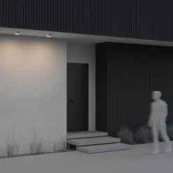 Lámpara LED de techo para exterior Zon, blanca, Ø 12 cm, 3000 K, metal