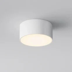 Lámpara LED de techo para exterior Zon, blanca, Ø 12 cm, 3000 K, metal