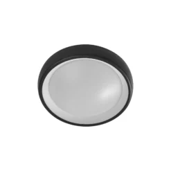 Lámpara LED de techo para exterior Niniel de Lindby, negra, Ø 25 cm