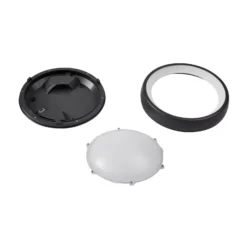 Lámpara LED de techo para exterior Niniel de Lindby, negra, Ø 25 cm