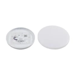 Lámpara LED de techo para exterior Doki de Lindby, 26 cm, blanca, plástico