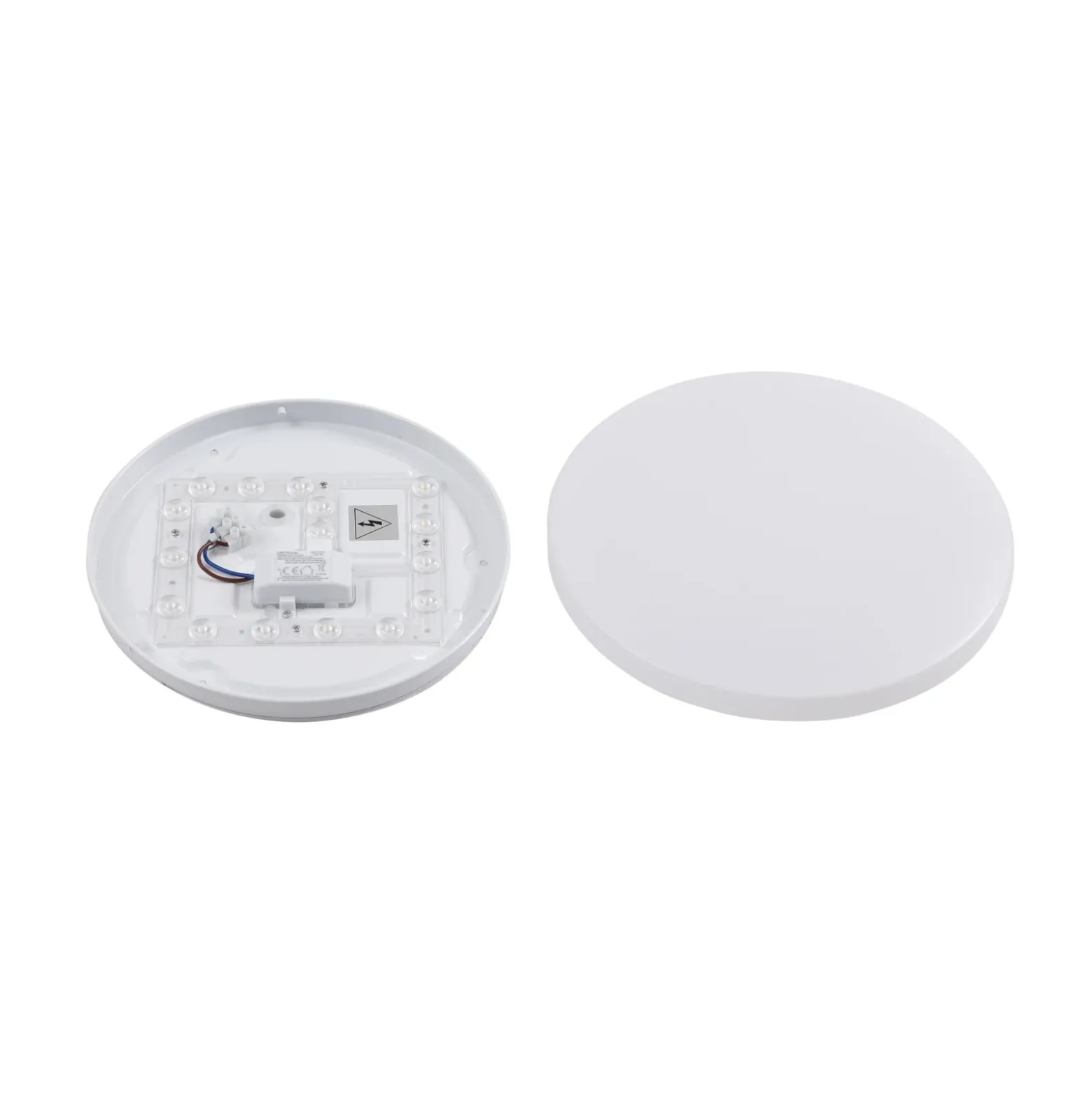 Lámpara LED de techo para exterior Doki de Lindby, 26 cm, blanca, plástico
