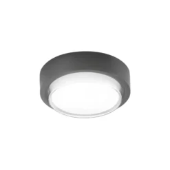 Lámpara LED de techo para exterior Owen, gris oscuro, metal, 23 cm, IP65