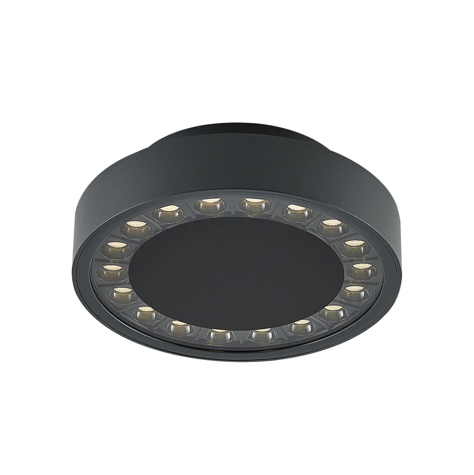 Lámpara LED de techo para exterior Nona de Molto Luce, Ø 18,2 cm, antracita