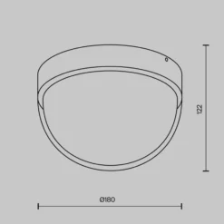 Lámpara LED de techo para exterior Mon, grafito, Ø 18 cm, IP65, 3000 K