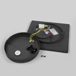 lámpara LED de techo para exterior Lucande Mabella, 23 cm, sensor, IP65