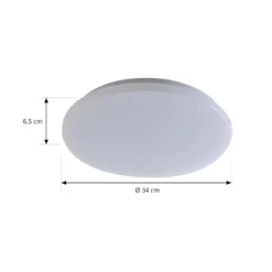 Lámpara LED de techo para exterior Lindby Kirkola, 3000 K, Ø 34 cm, blanca