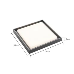 lámpara LED de techo para exterior Lucande Birta, gris oscuro, IP54, 34 cm