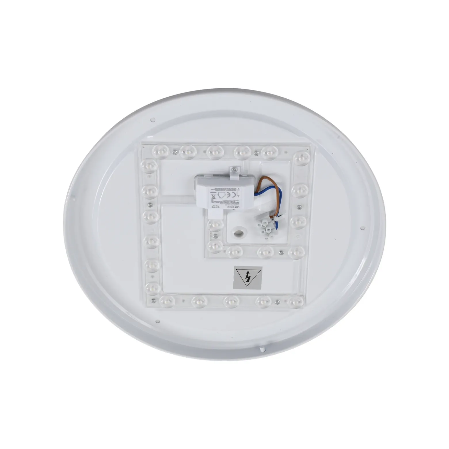 Lámpara LED de techo para exterior Doki de Lindby, 34 cm, blanca, plástico