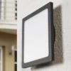 Lámpara LED de techo para exterior Lucande Mabella, 23 cm, antracita