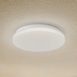Lámpara LED de techo para exterior Lindby Kirkola, 4000 K, Ø 26 cm, blanca