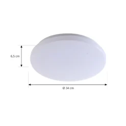 Lámpara LED de techo para exterior Lindby Kirkola, 4000 K, Ø 34 cm, blanca
