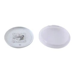 Lámpara LED de techo para exterior Lindby Kirkola, 4000 K, Ø 34 cm, blanca