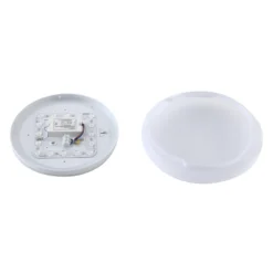 Lámpara LED de techo para exterior Lindby Kirkola, 3000 K, Ø 26 cm, blanca