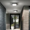Lámpara LED de techo para exterior Diuk, gris oscuro, metal, IP65