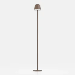 Lámpara LED de terraza con batería Mannera-L, color óxido, altura 140 cm