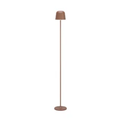 Lámpara LED de terraza con batería Mannera-L, color óxido, altura 140 cm