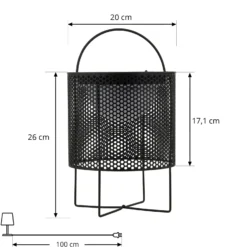 Lámpara LED para terraza Achilleas, RGBW, negra, de Lindby