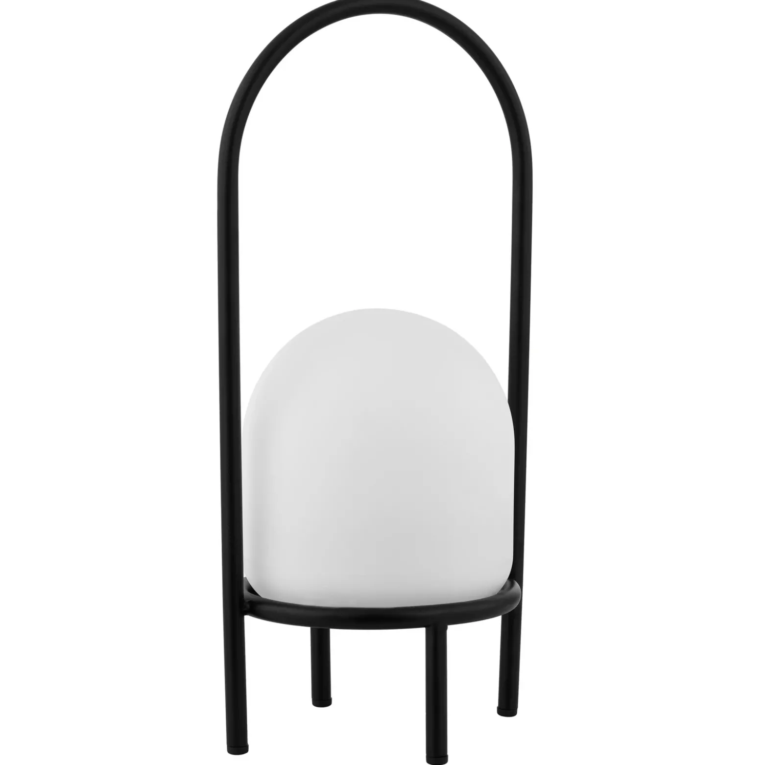 Lámpara LED para terraza Lindby Eleia, negra, metal, batería recargable