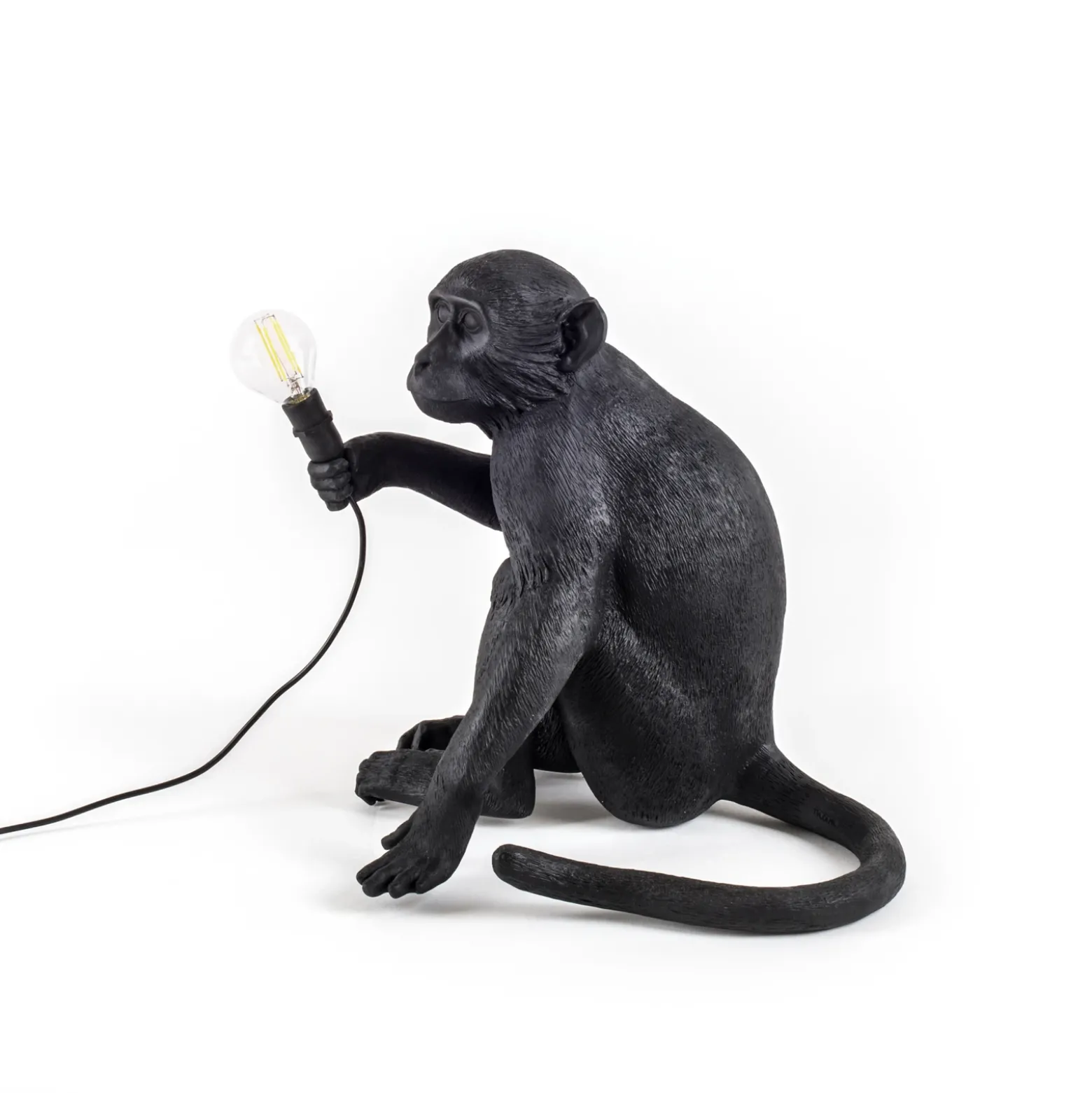 Lámpara LED para terraza Monkey Lamp sentado negro