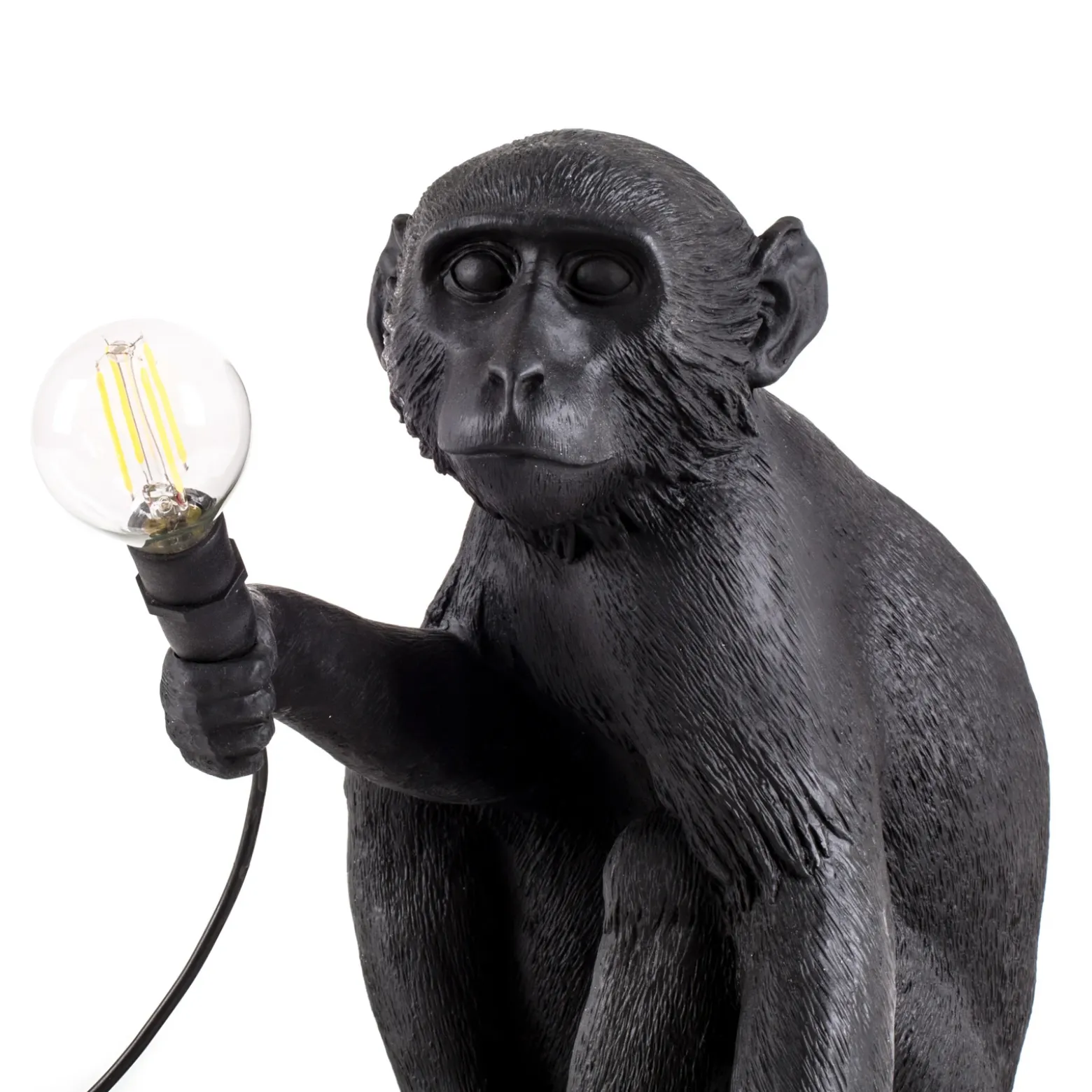 Lámpara LED para terraza Monkey Lamp sentado negro