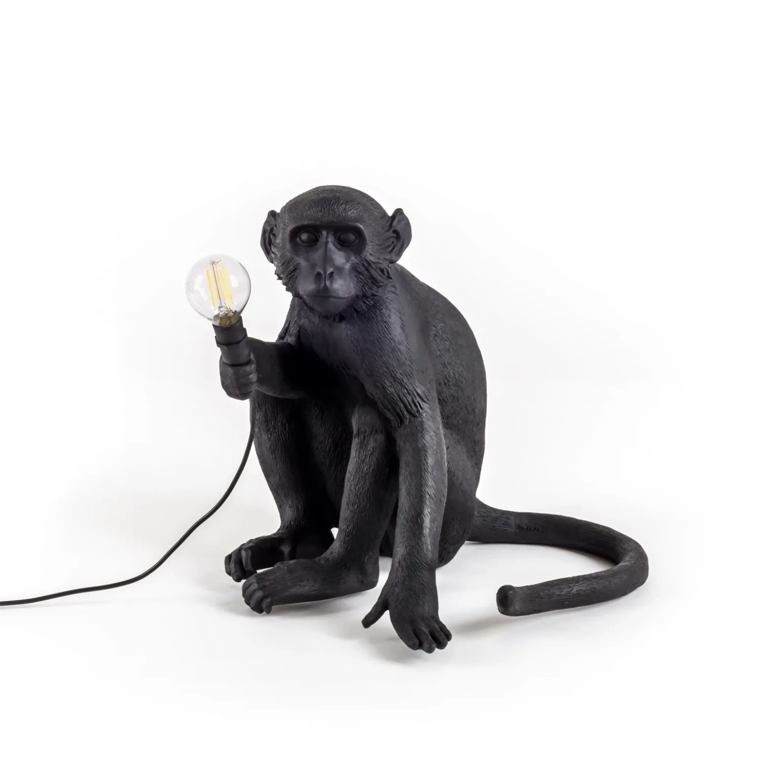Lámpara LED para terraza Monkey Lamp sentado negro