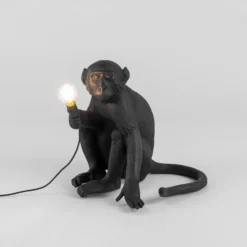 Lámpara LED para terraza Monkey Lamp sentado negro