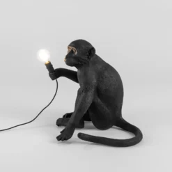 Lámpara LED para terraza Monkey Lamp sentado negro