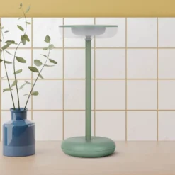 Lámpara LED para terraza Pasi, menta Altura 26 cm Metal Touch