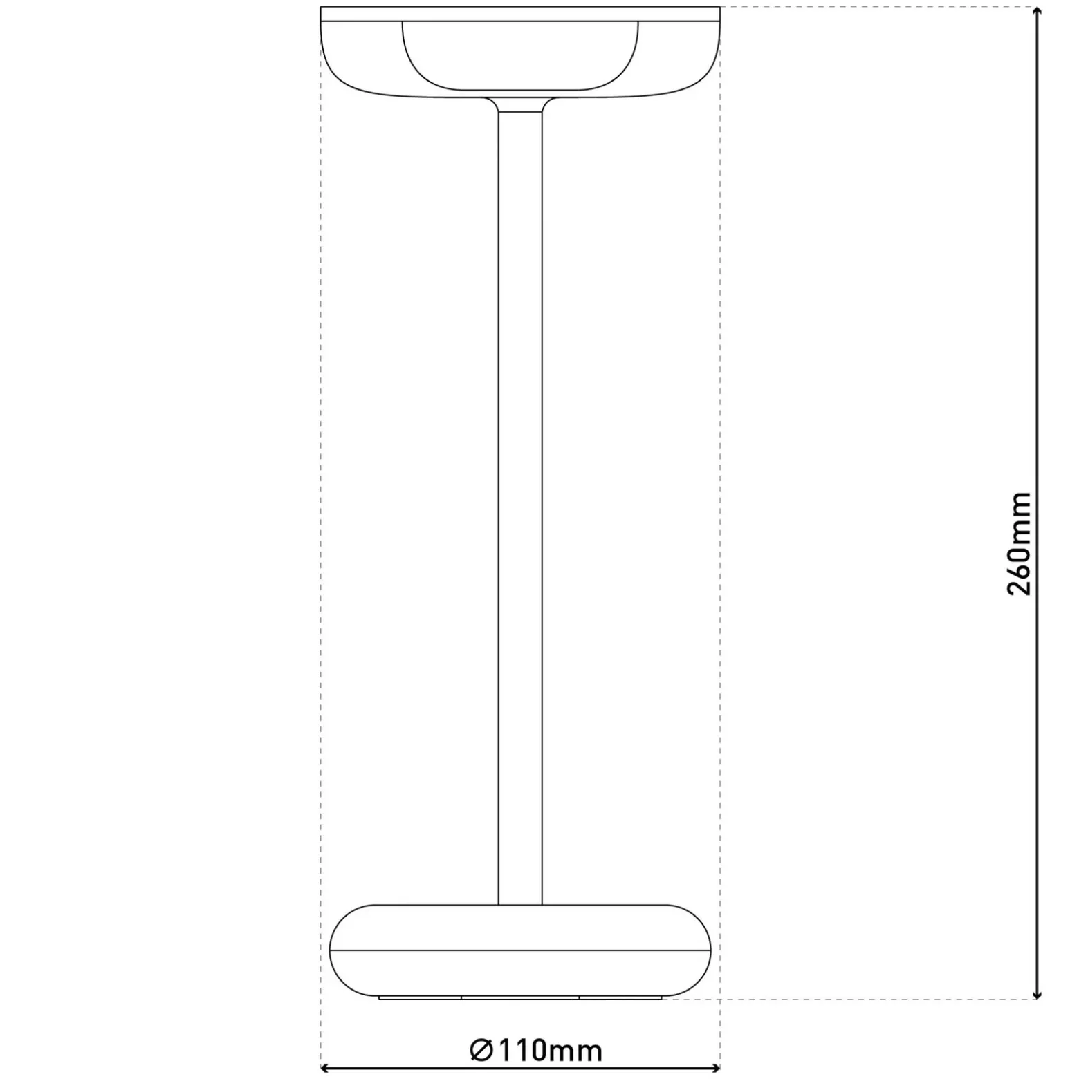 Lámpara LED para terraza Pasi, rosa Altura 26 cm Metal Touch