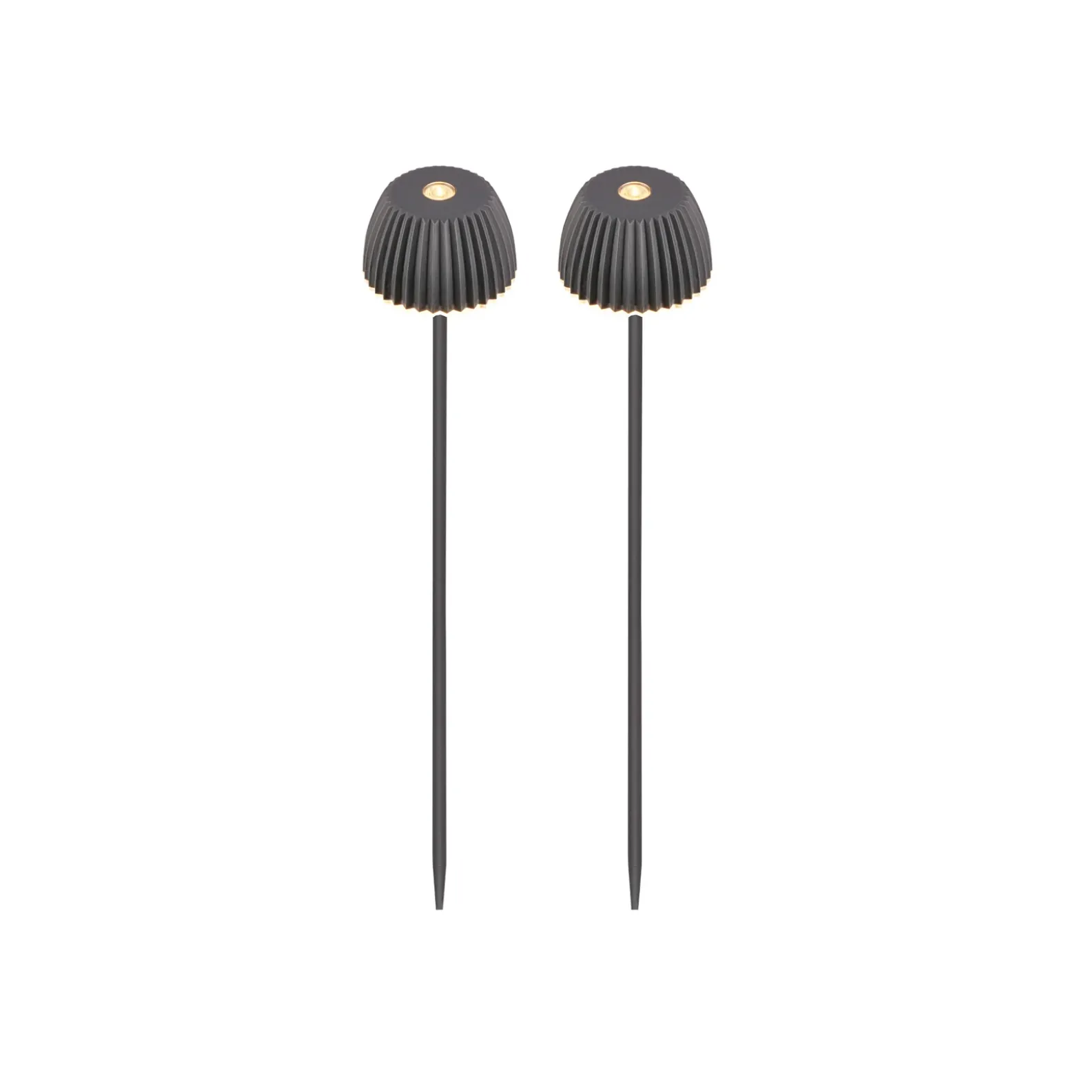 Lámpara LED recargable con pica para tierra RIFFLE NANO, antracita Ø 6 cm,