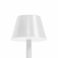 Lámpara LED recargable Lindby Gaja, blanca, USB, IP44, RGBW, atenuable