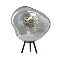 Lámpara LED recargable para terraza Melt grande de Tom Dixon, color plateado