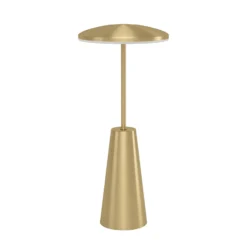 Lámpara LED recargable Piccola, color latón, altura 28 cm, IP54