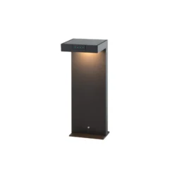 Lámpara LED solar ALA GROUND MINI de KLEWE, antracita, 40 cm, IP65