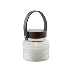 lámpara LED solar Aston Jar, altura 12 cm, negro/marrón, IP44