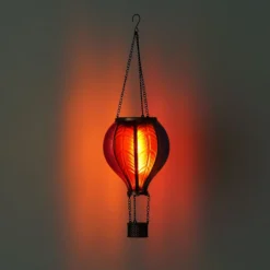 Lámpara LED solar 36136B Globo aerostático, colorido, plástico