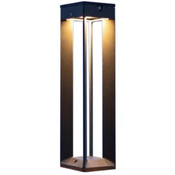 Lámpara LED solar Borne con sensor, 45 cm, gris