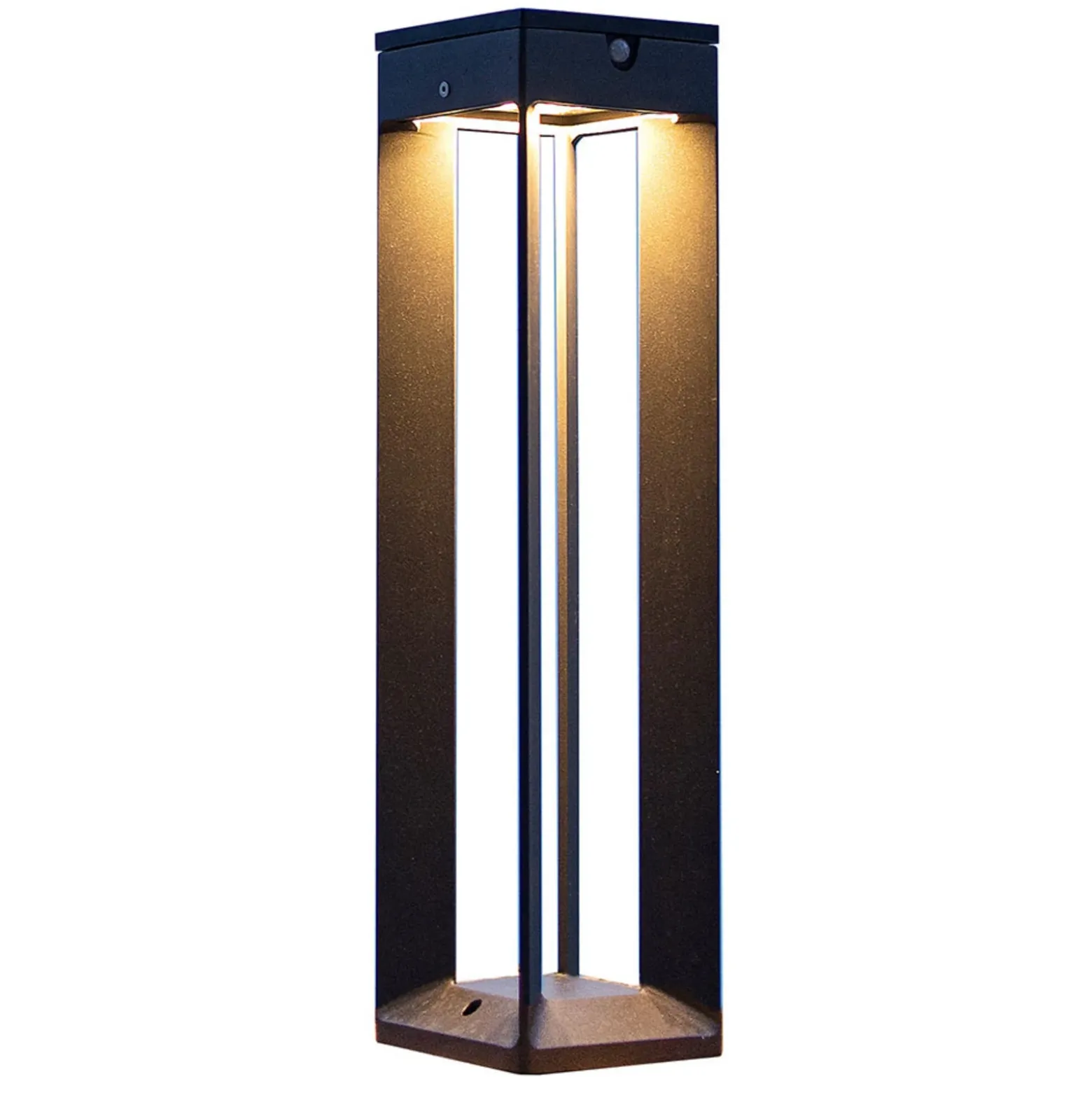 Lámpara LED solar Borne con sensor, 45 cm, gris
