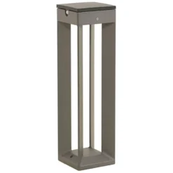 Lámpara LED solar Borne con sensor, 45 cm, gris