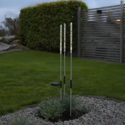 Lámpara LED solar Bubbly set 3 ud, blanco cálido