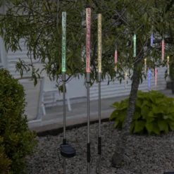 Lámpara LED solar Bubbly set 3 ud, multicolor